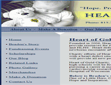 Tablet Screenshot of heartofgoldcharity.org